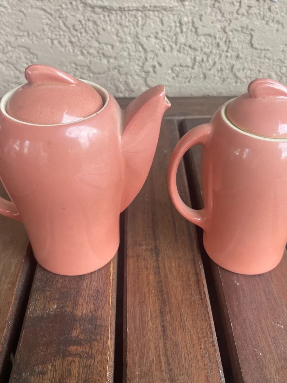 Art Deco Susie Cooper - Pink 2055 -Small Kestrel-shaped Hot Water Pot Coffee Pot